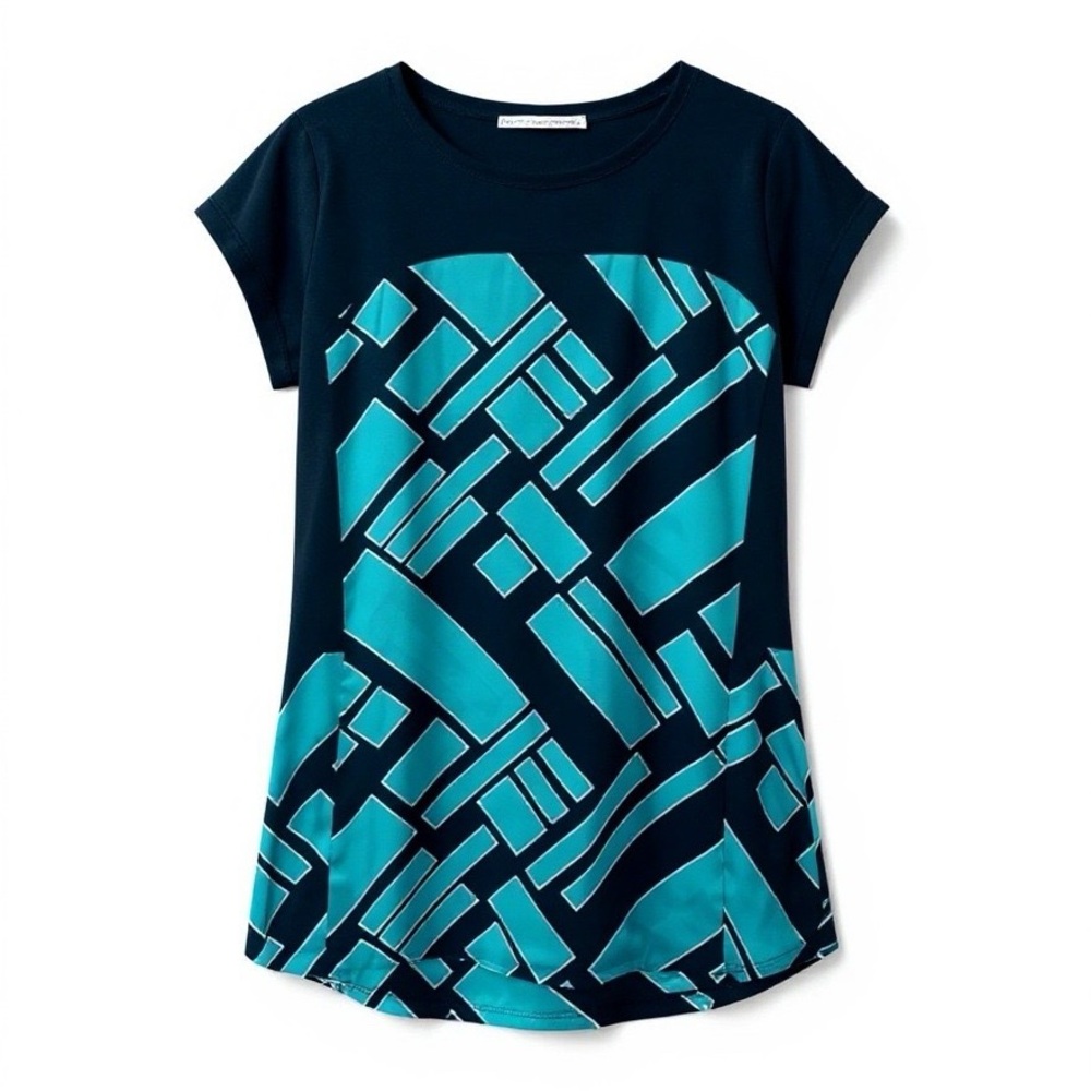 Cynthia Rowley Geometric Sleeveless Blouse S